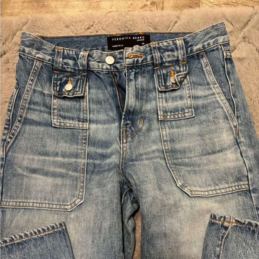 NWOT Veronica Beard Crosbie Wide Leg High Rise Jeans - Picture 4 of 5